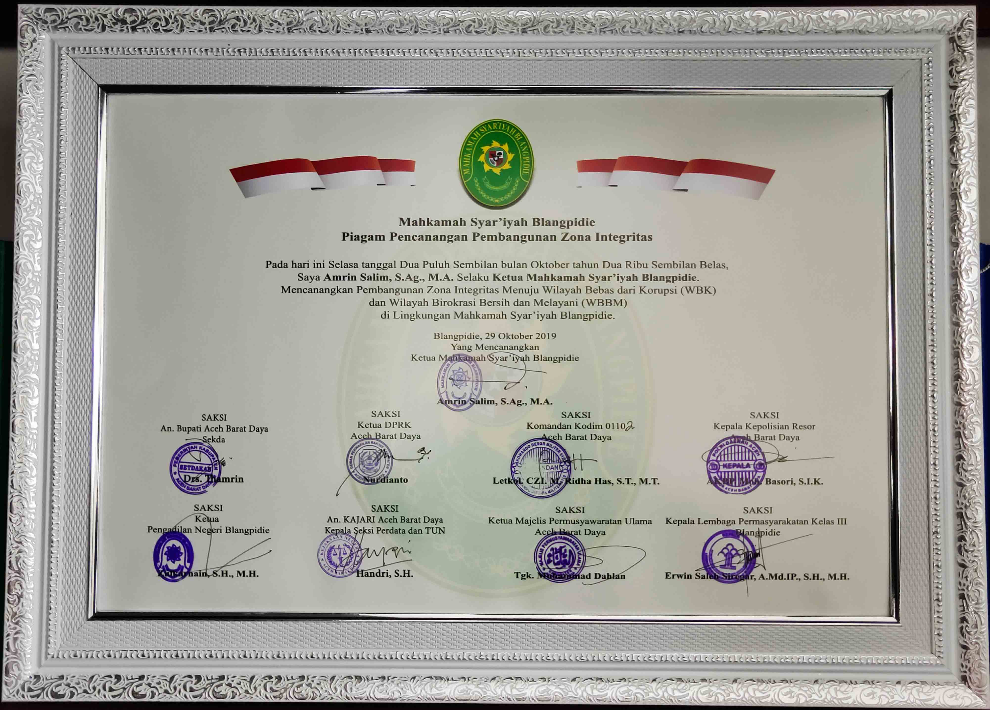 Pencanangan Zona Integritas